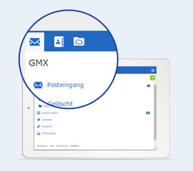 Das mobile Postfach von GMX ist dank neuem Design noch übersichtlicher.