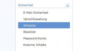 Nutzer können E-Mail-Adressen zur Whitelist oder Blacklist hinzufügen. © GMX