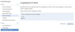 Der Ordner "Ungelesen" sorgt für einen schnellen Überblick über das Postfach. © GMX
